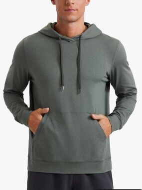 NWT CRZ YOGA Cloud Jersey Pullover Hoodie Men’s Size XL Ink Gray